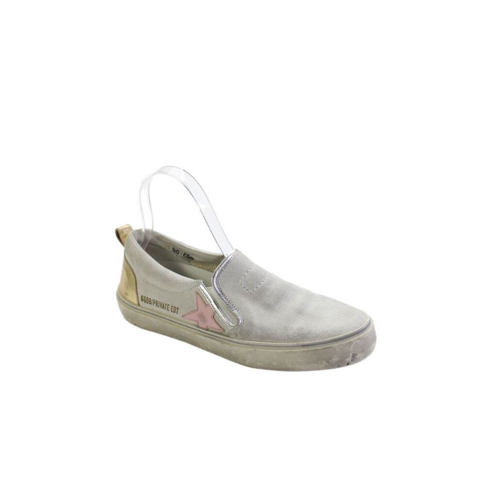 Golden Goose Womens Suede Hanami Slide On Sneakers White Size 38 8
